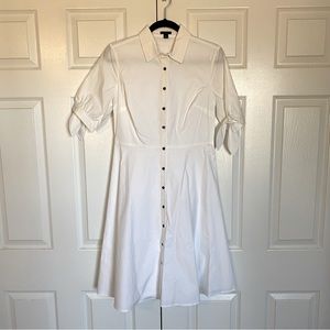 Ann Taylor White Midi Dress